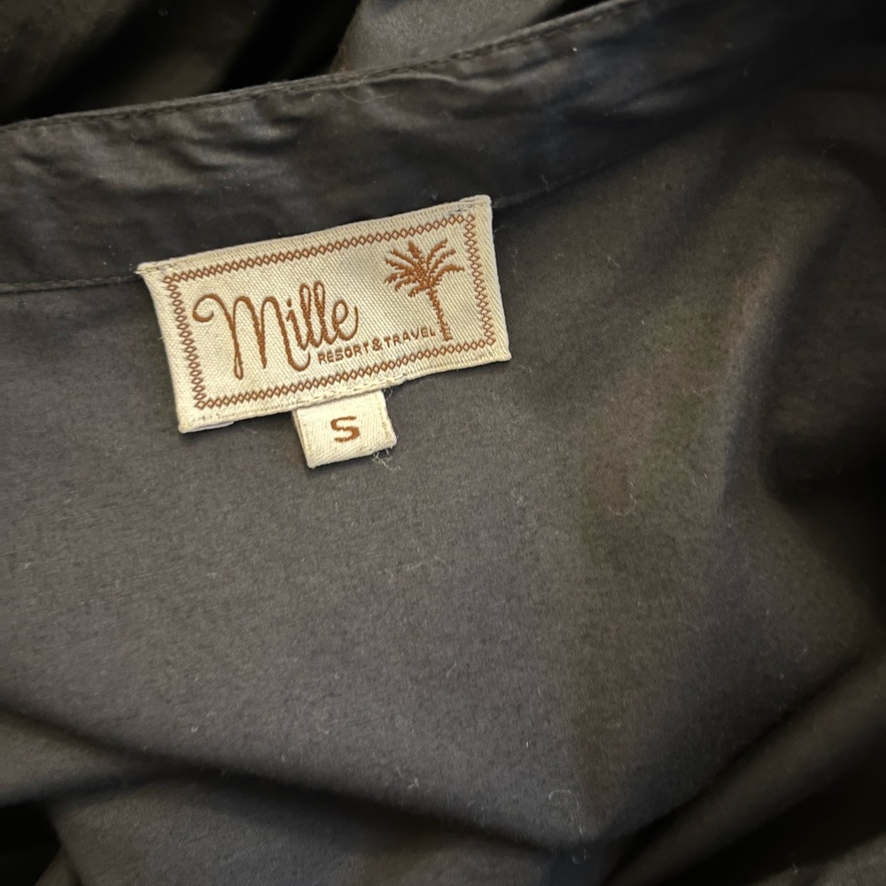 Mille Resort Black Tiered Midi Shirt Dress - Picture 5 of 9